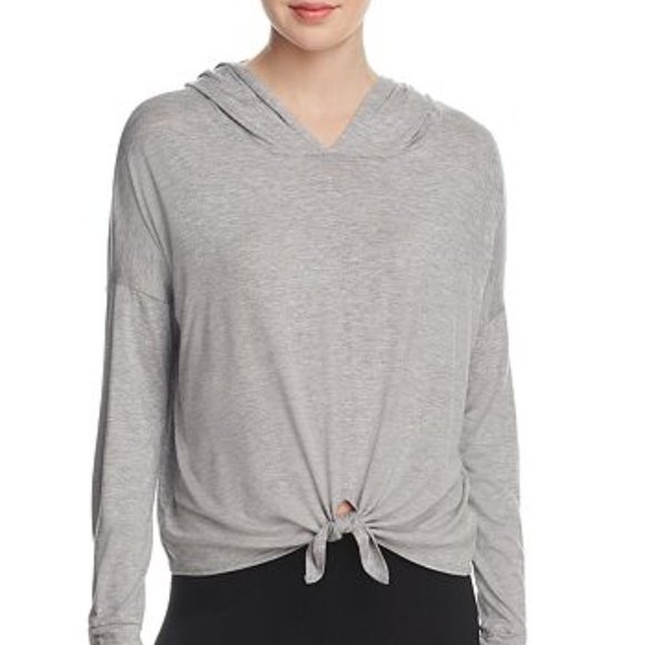 Beyond Yoga Grey Tie Front Hoodie Sz Small - Picture 1 of 7